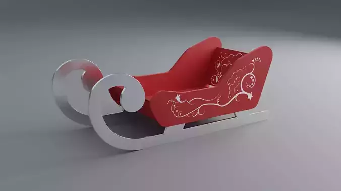 Toy sled 3D model
