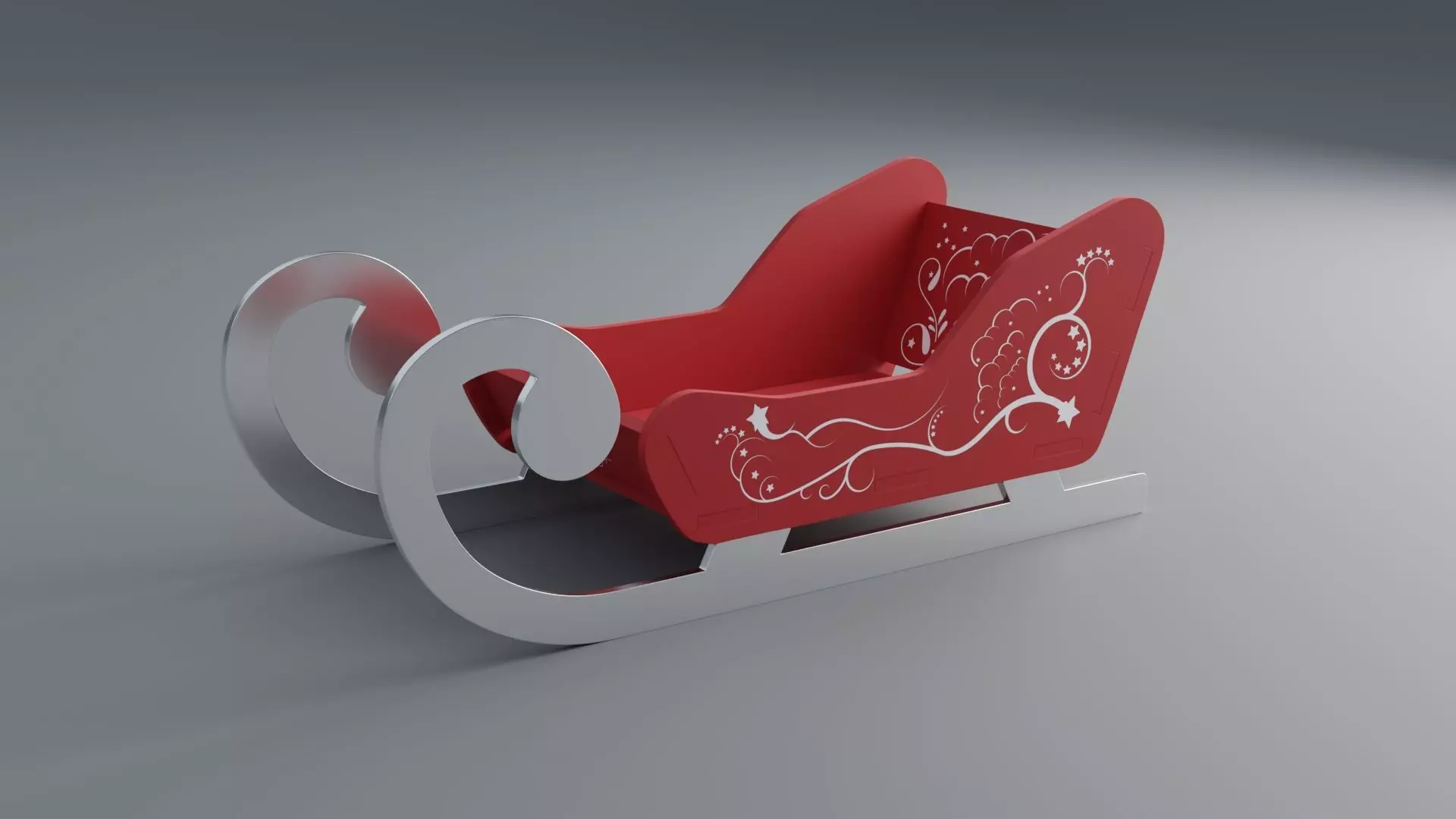 Toy sled 3D model_0
