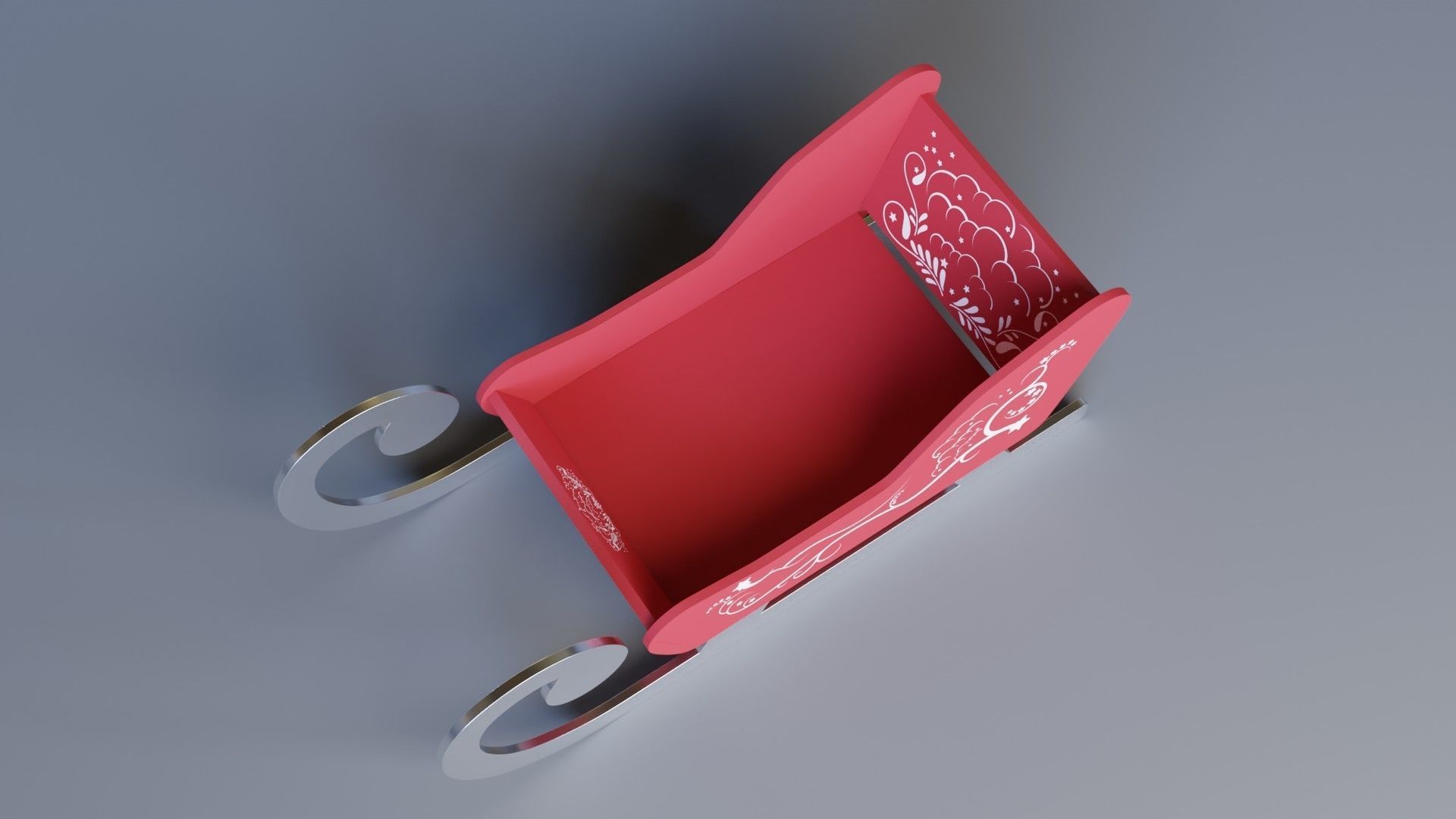 Toy sled 3D model_4