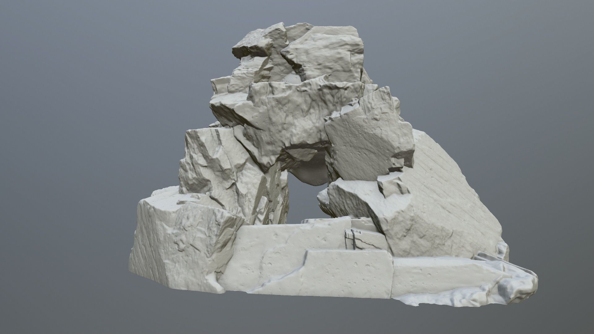 skull cave  3D print model_6
