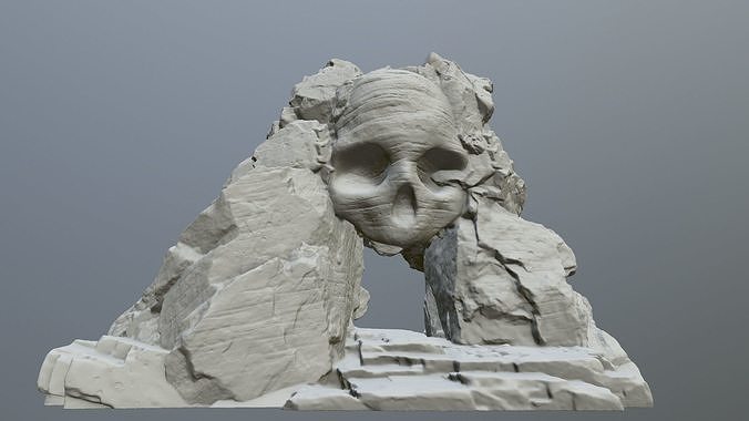 skull cave  3D print model