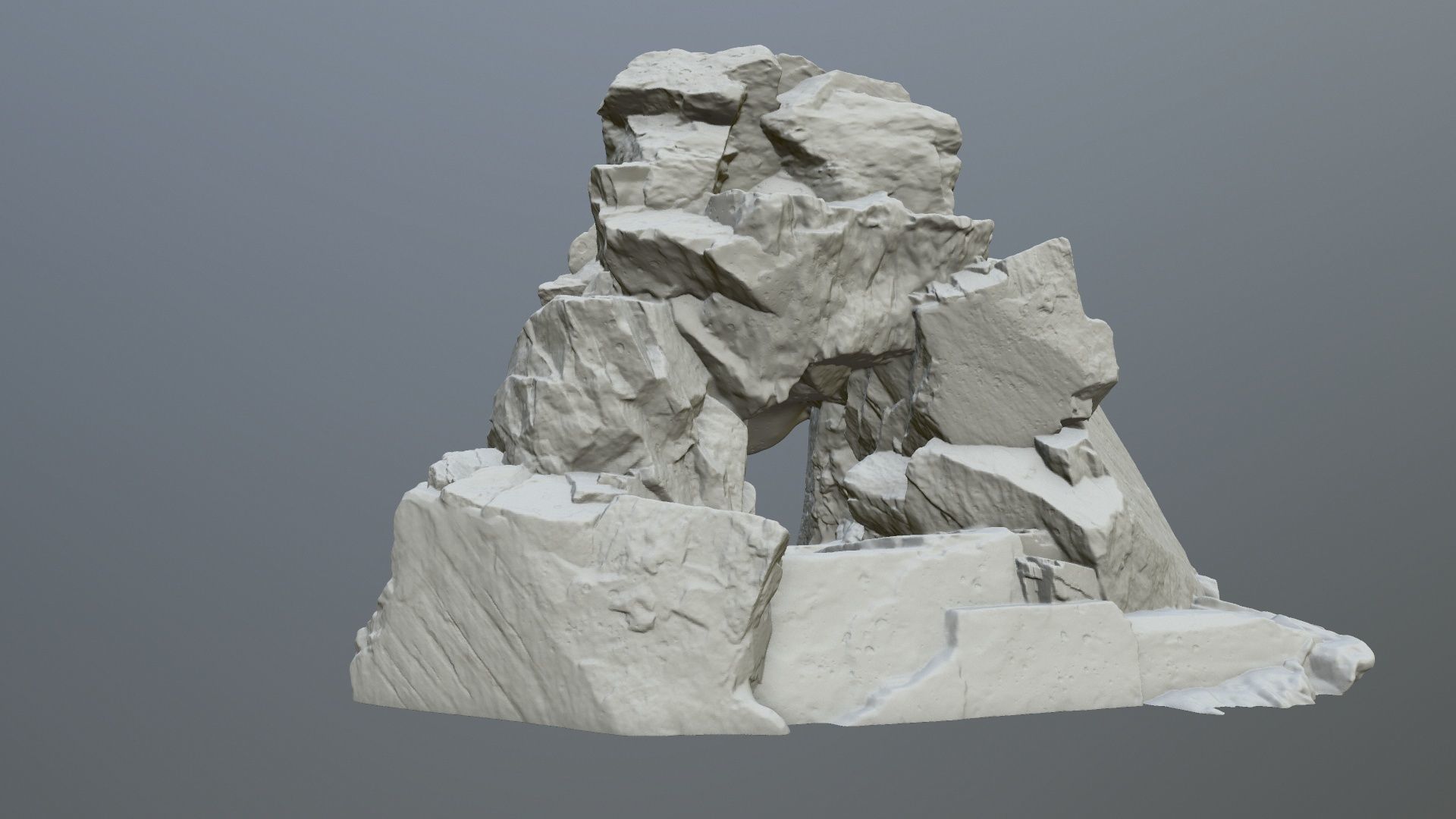 skull cave  3D print model_5