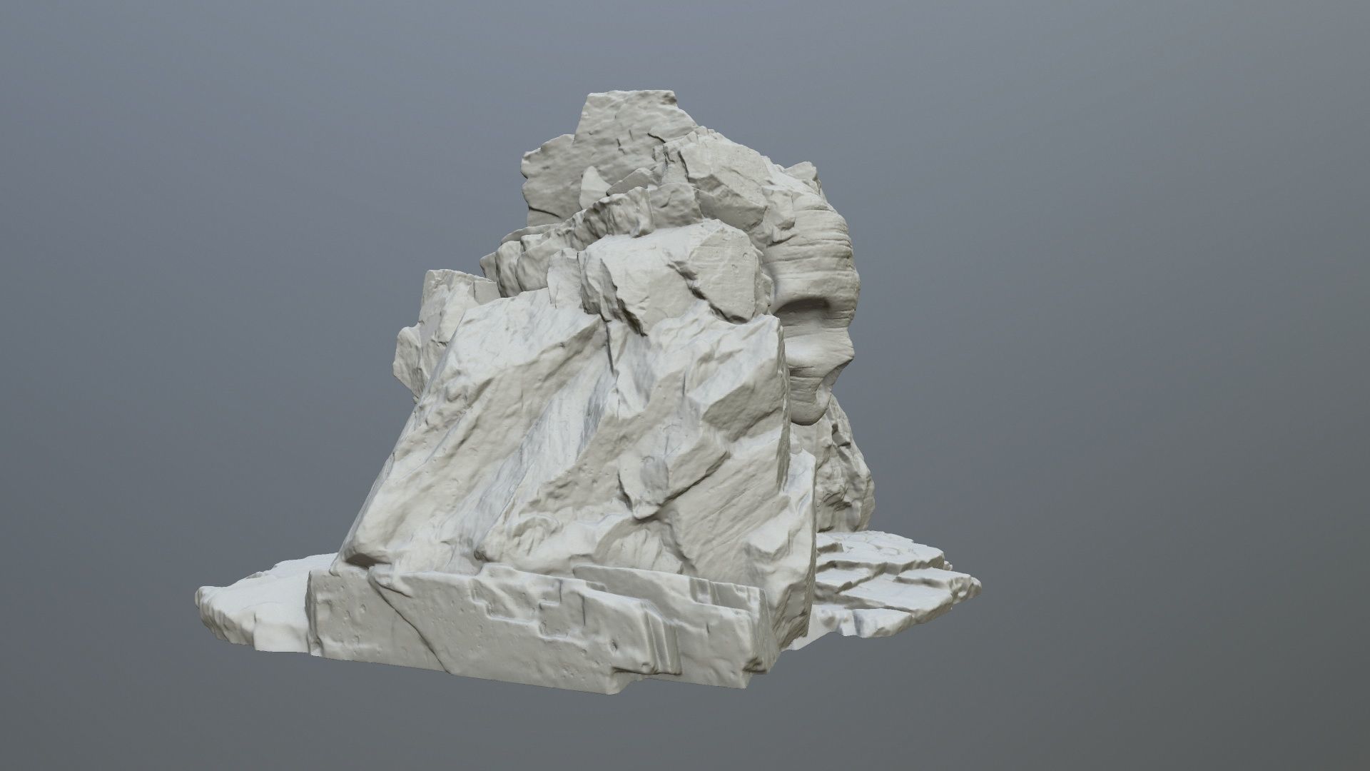 skull cave  3D print model_9