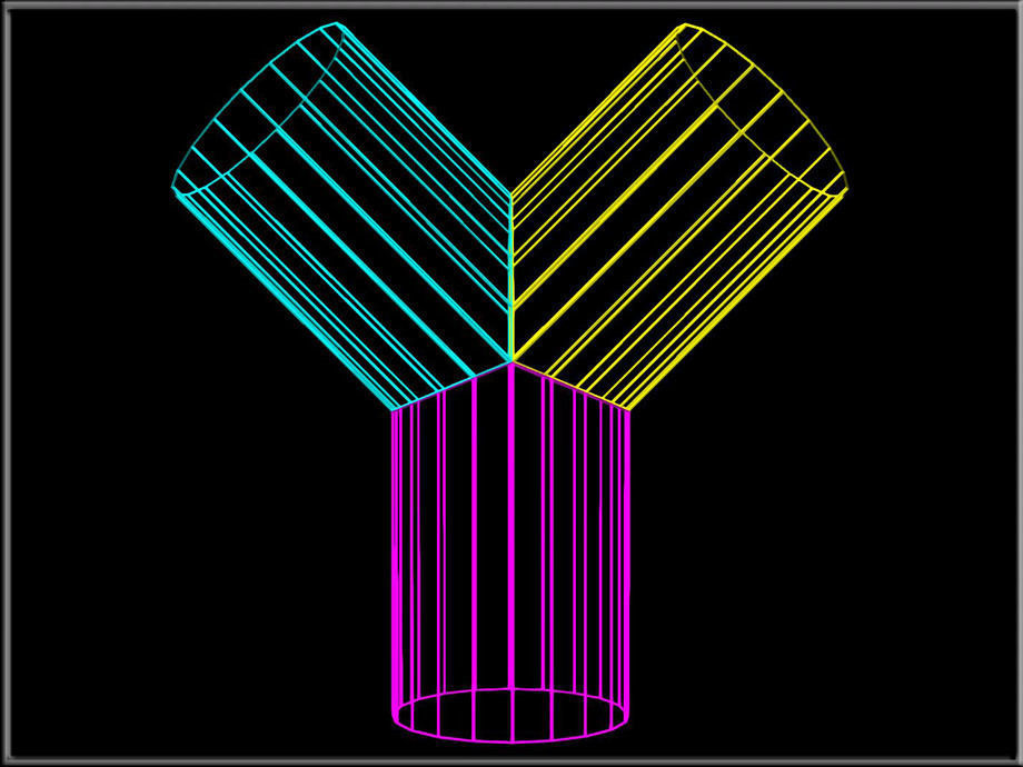 Wire Pipe Y - Joint Low-poly 3D model_10