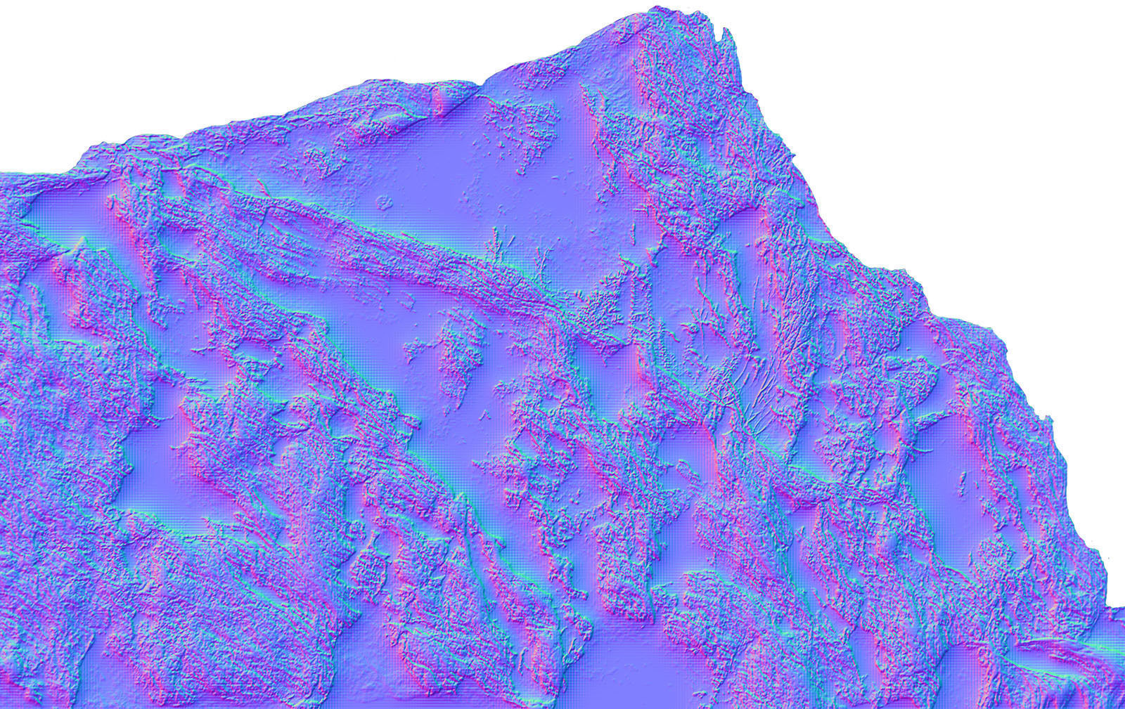 Low-poly cliff rock Low-poly 3D model_3