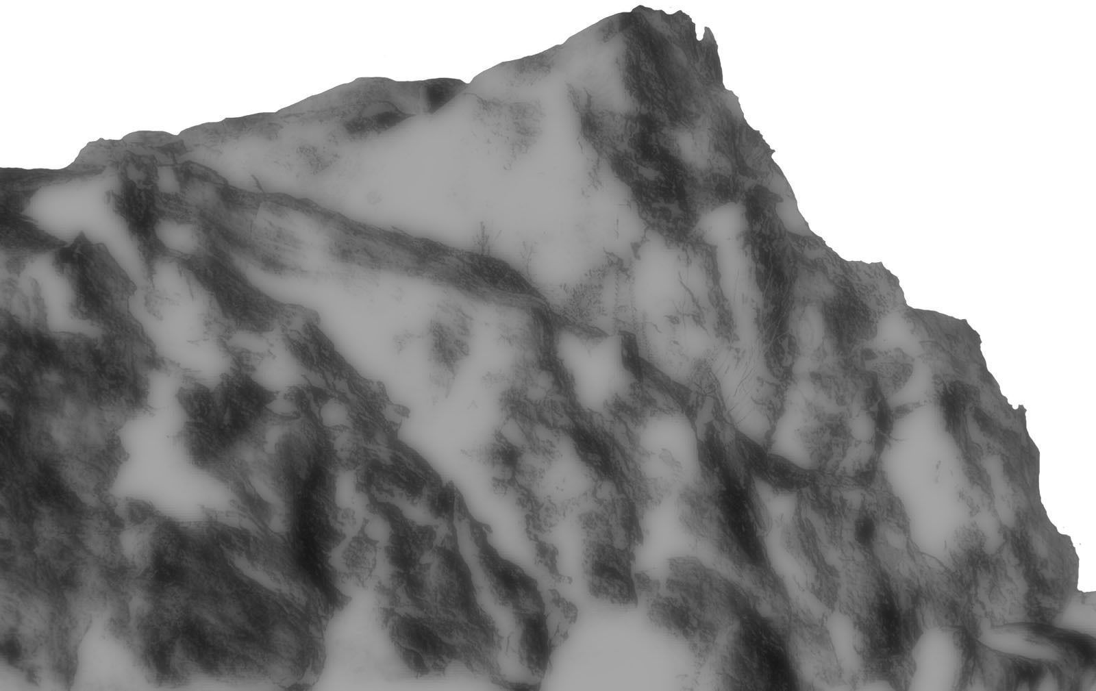 Low-poly cliff rock Low-poly 3D model_2