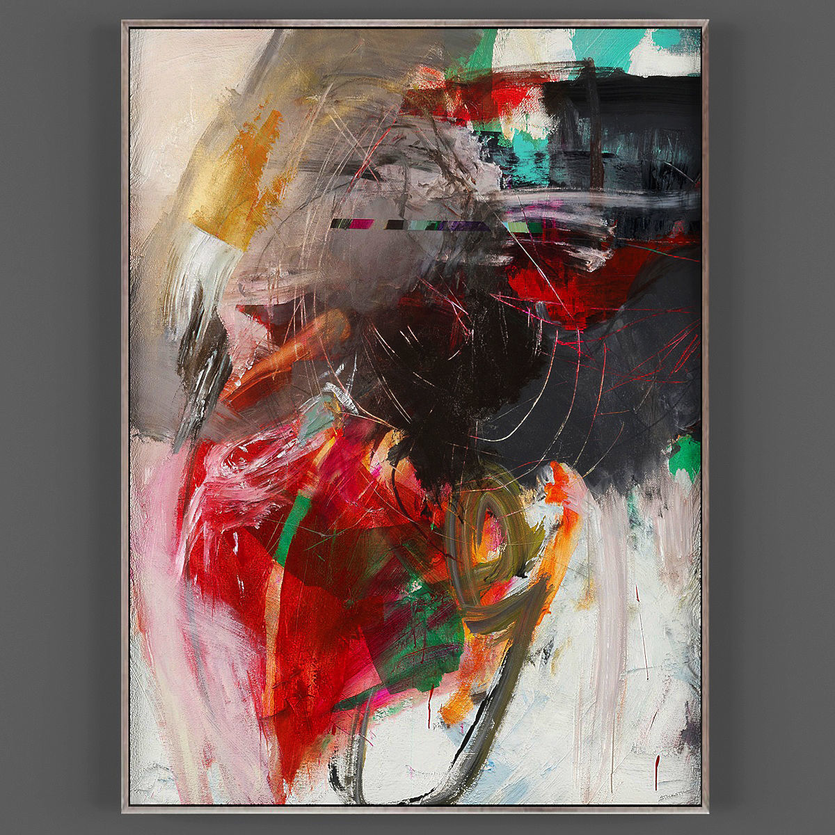 Art225 two abstract paintings Low-poly 3D model_2