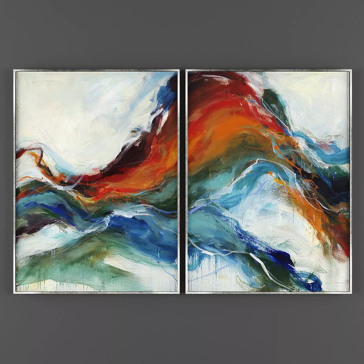 Art225 two abstract paintings Low-poly 3D model_0