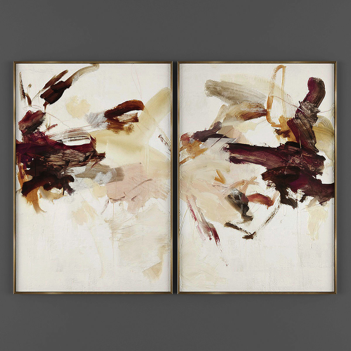 Art226 abstract splatter painting Low-poly 3D model_2