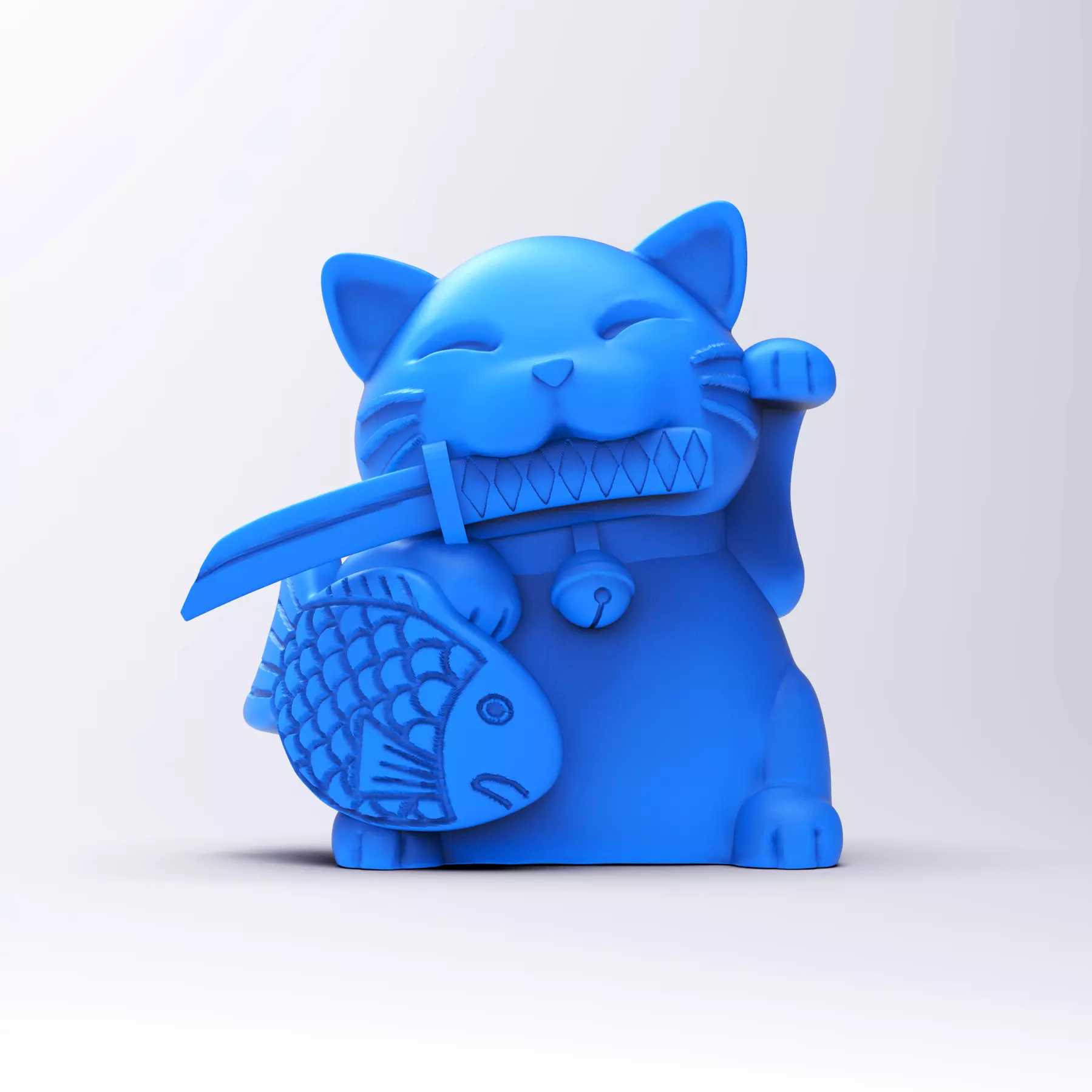Maneki neko - lucky cat 3D print model_0