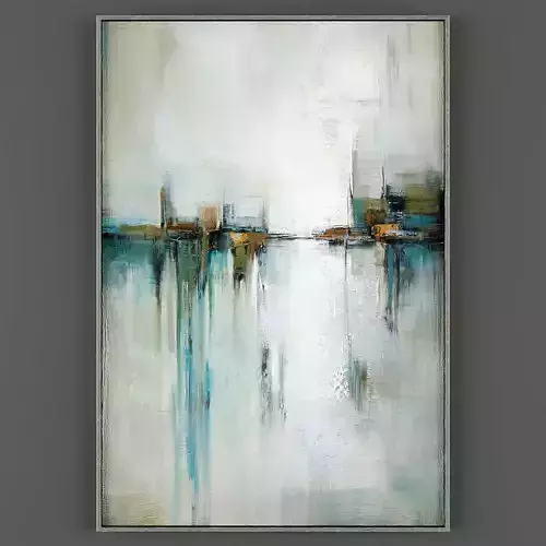 Art228 abstract painting of city