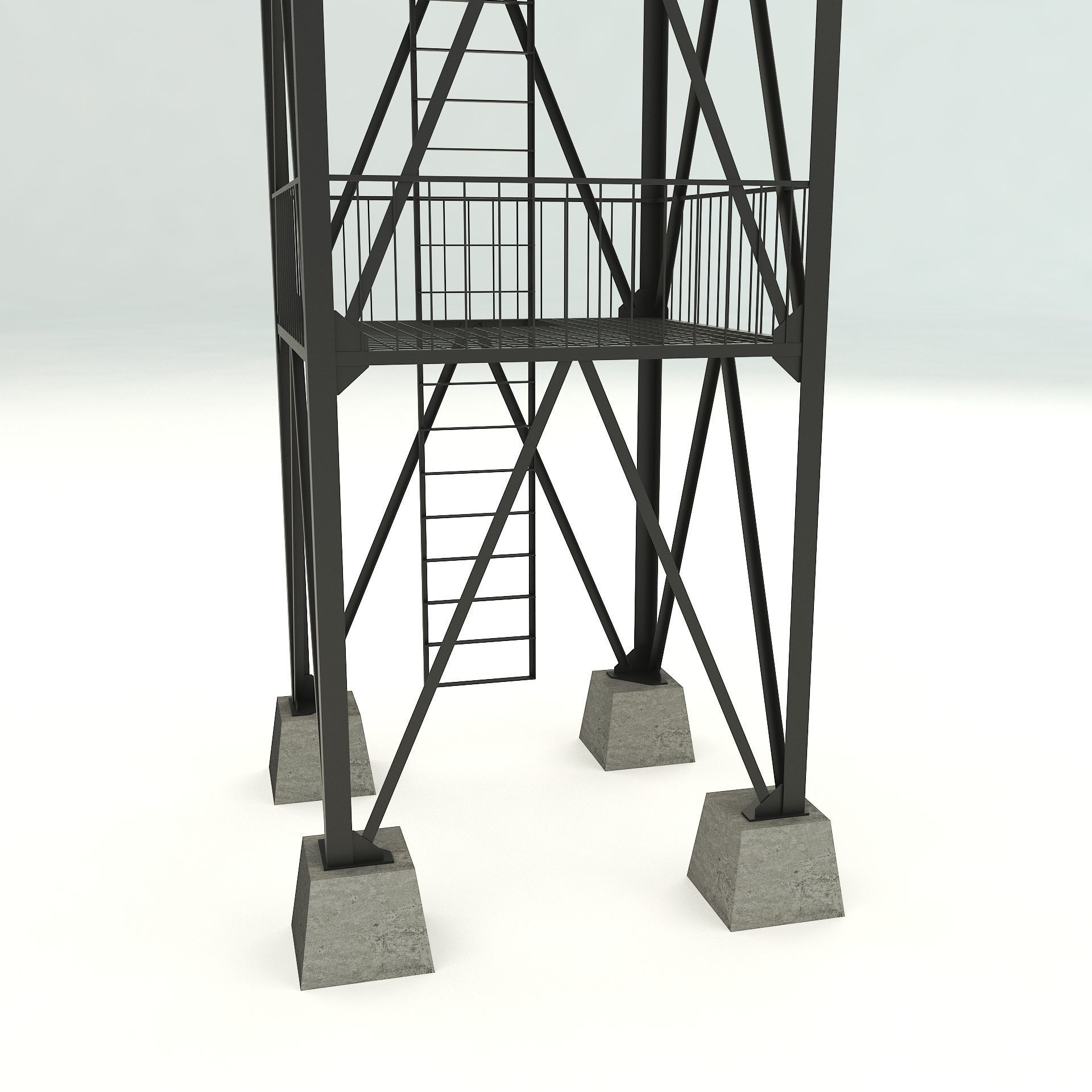 Airport Weather Radar Tower  3D model_5