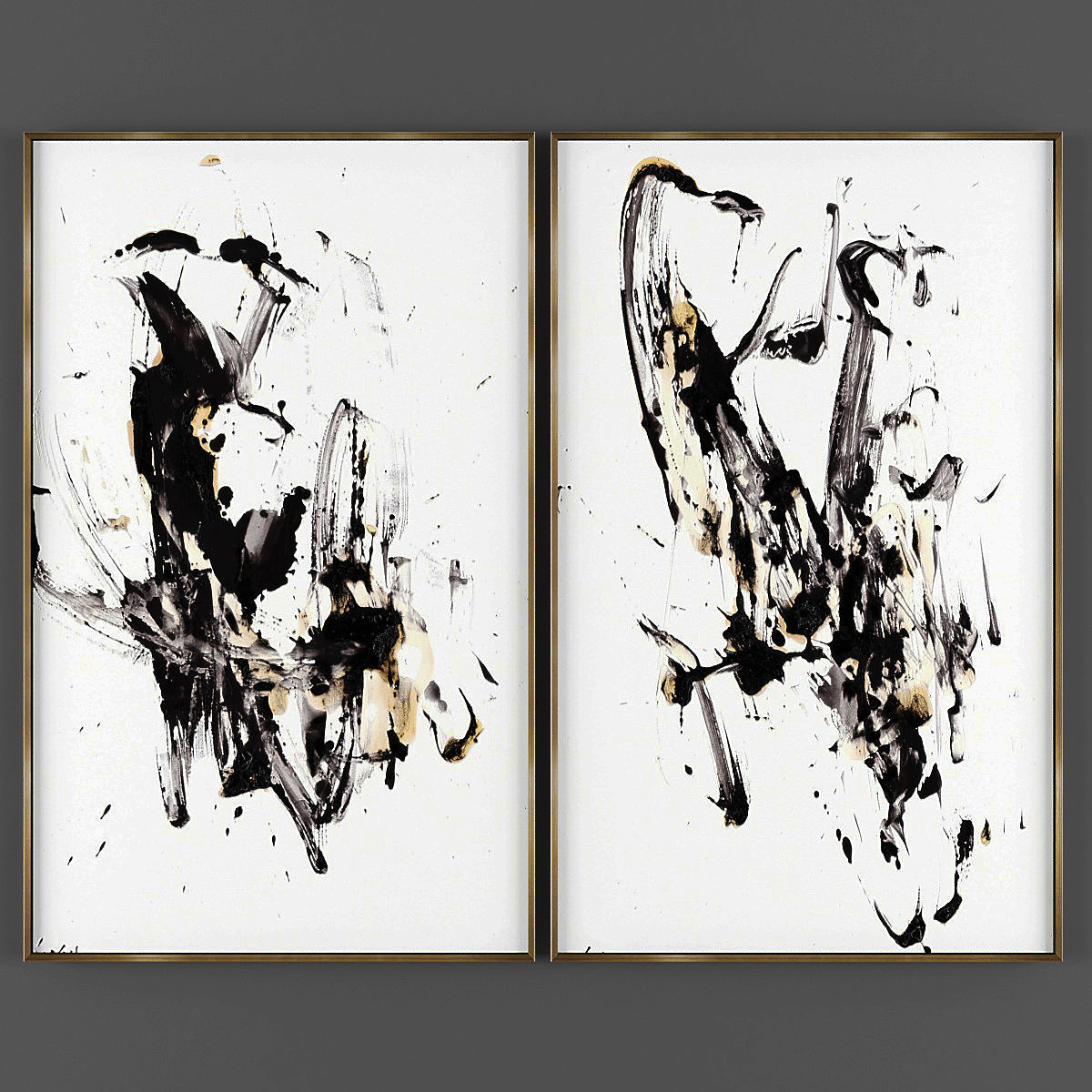 Art242 abstract painting Low-poly 3D model_2