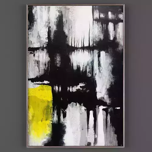 Art244 abstract painting in frame