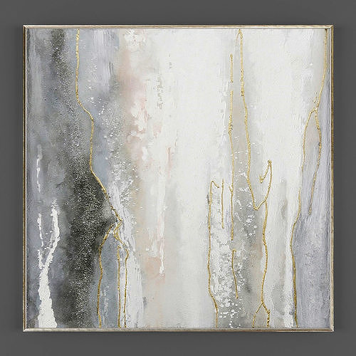 Art261 gold and abstract painting Low-poly 3D model