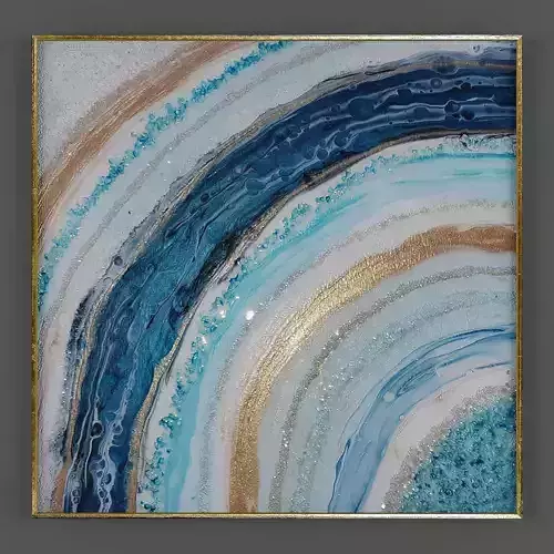 Art263 gold abstract framed art