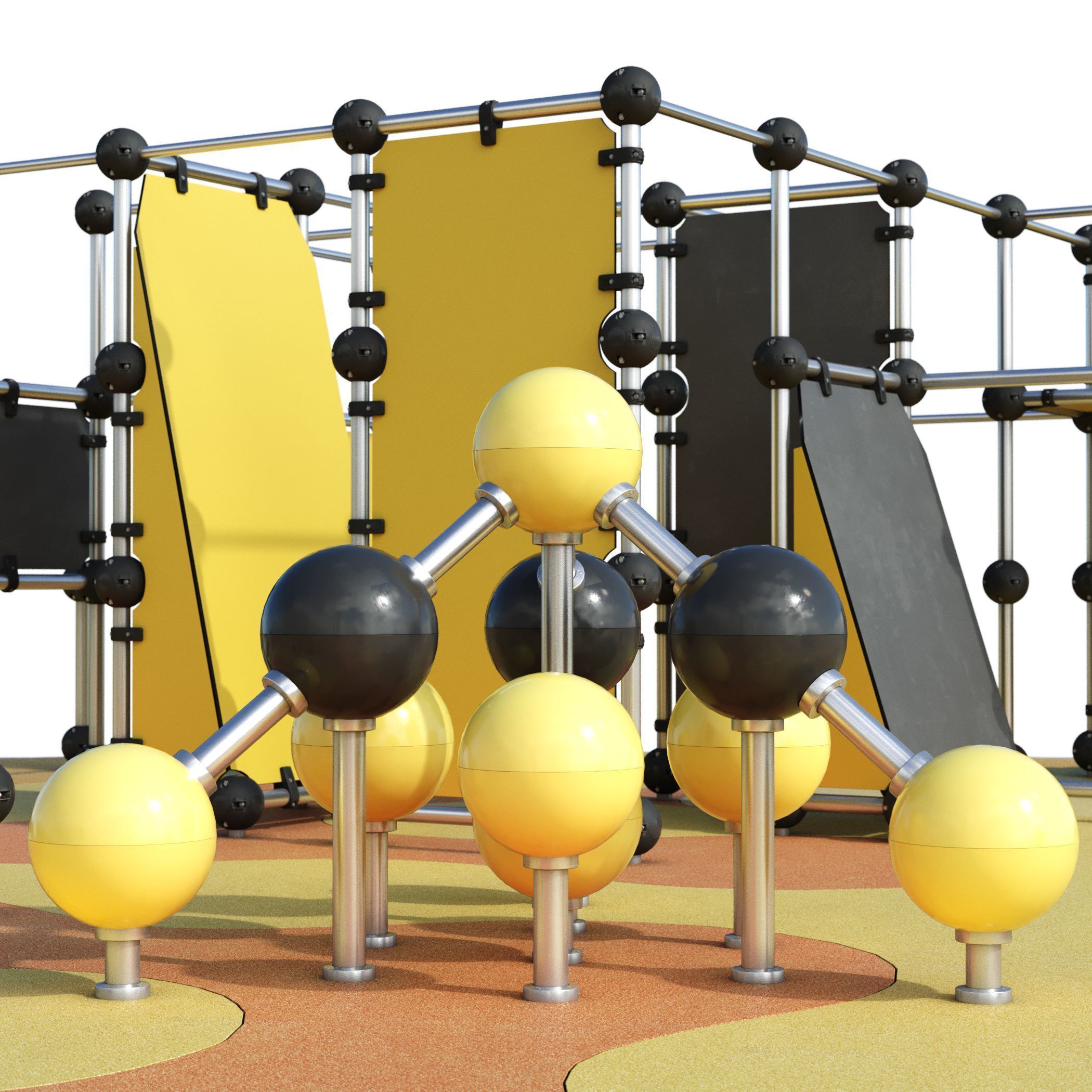 Children playground 4 3D model_7