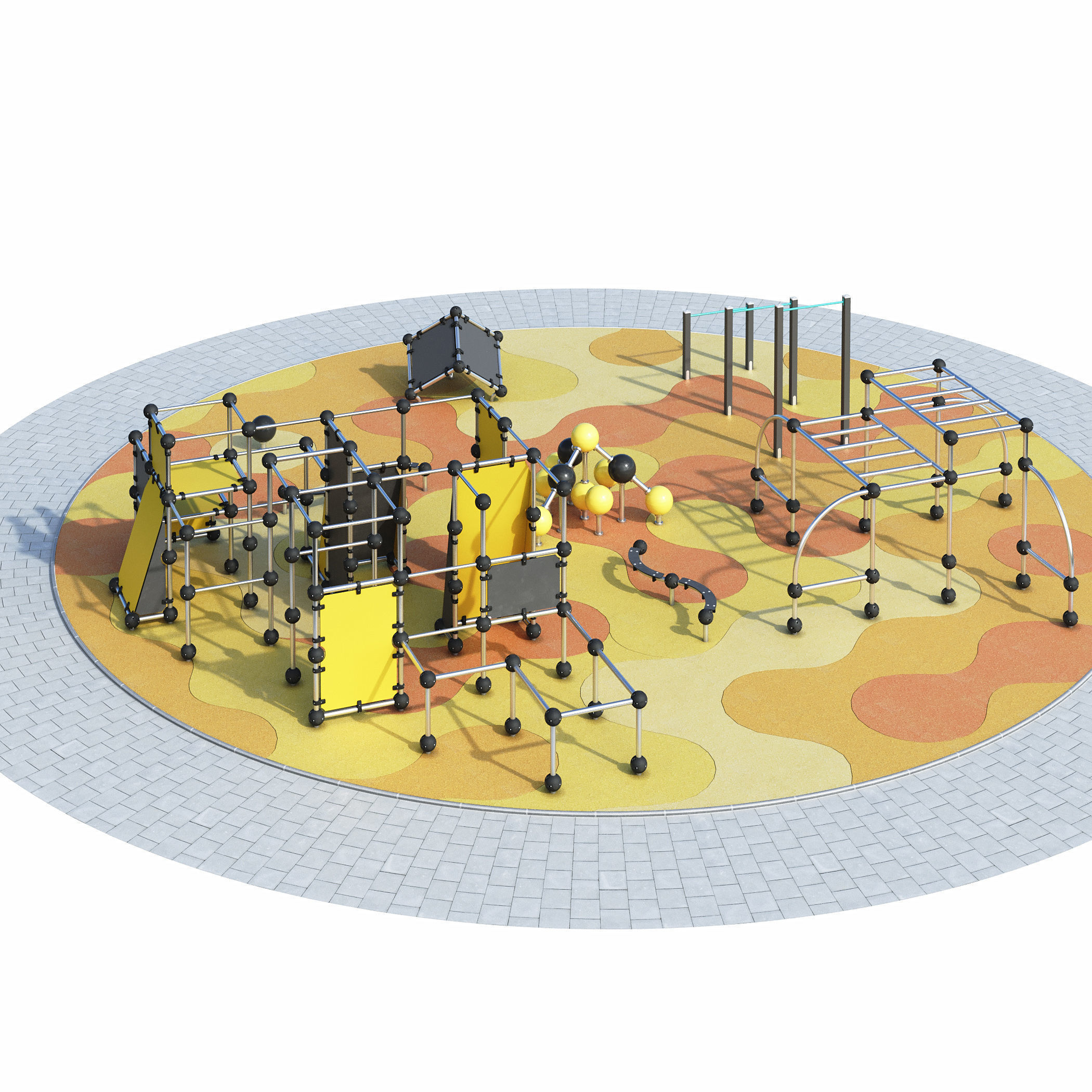 Children playground 4 3D model_1