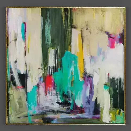 Art269 abstract painting of city