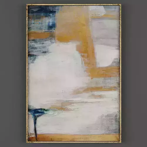 Art281 abstract painting in frame