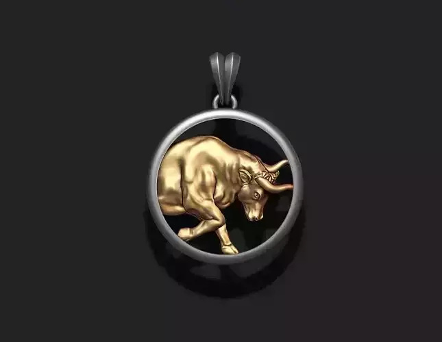 Horoscope Taurus Bull pendant 3D print model