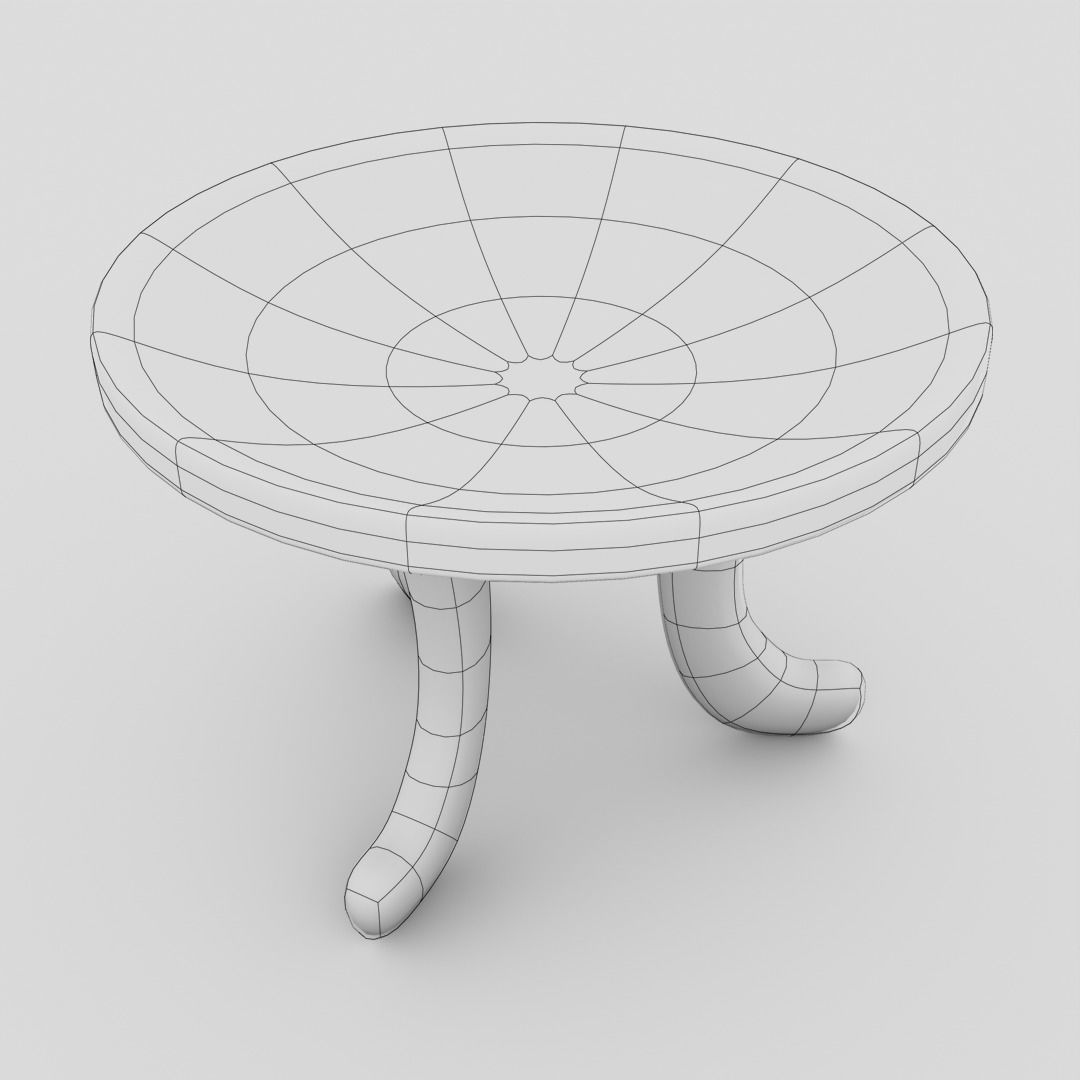 Berchuma chair Low-poly 3D model_3