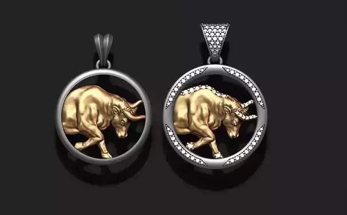 Horoscope Taurus Bull pendants pack