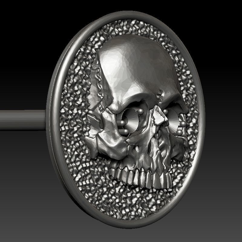 skull earrings studs 2 3D Model Collection_42