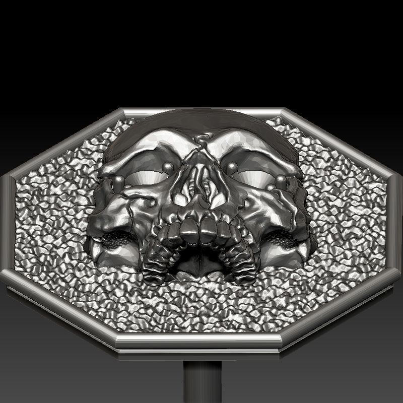 skull earrings studs 2 3D Model Collection_17