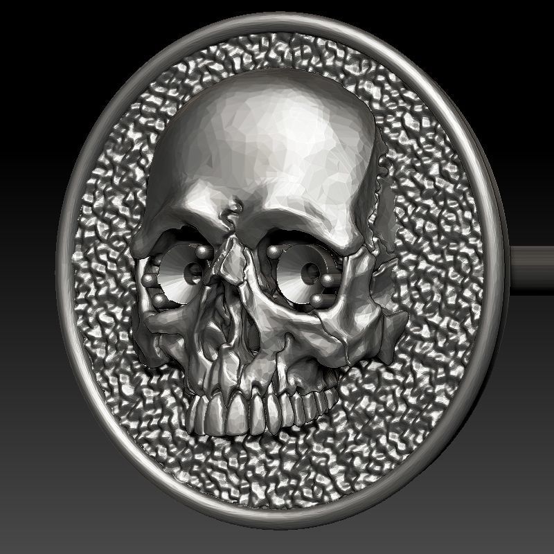 skull earrings studs 2 3D Model Collection_47