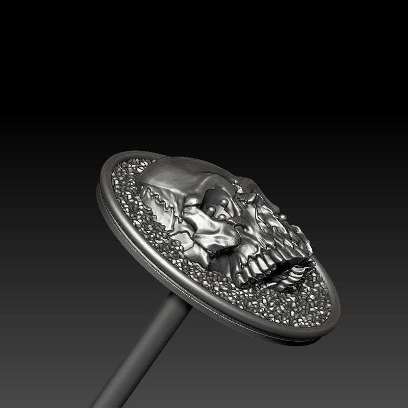 skull earrings studs 2 3D Model Collection_45