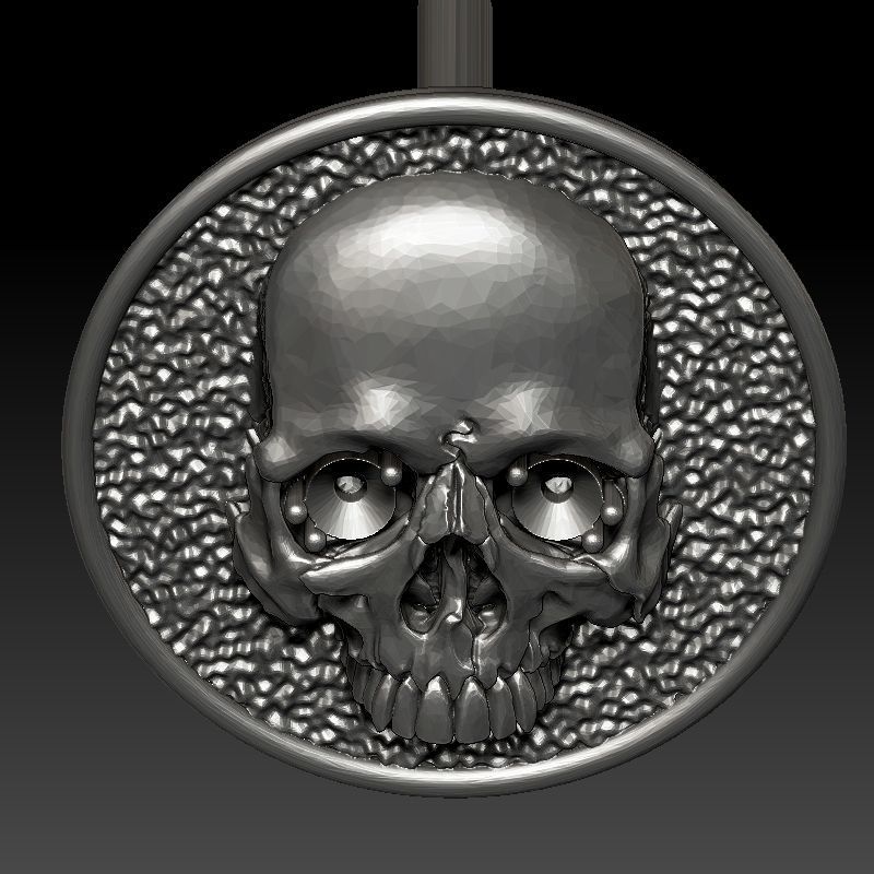 skull earrings studs 2 3D Model Collection_49