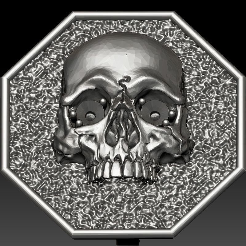 skull earrings studs 2 3D Model Collection_23