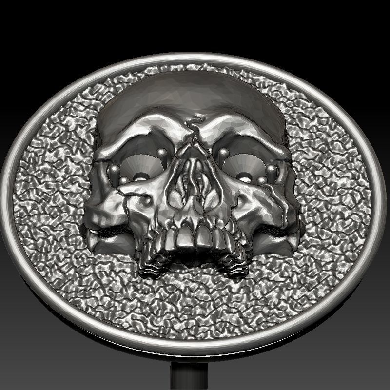 skull earrings studs 2 3D Model Collection_51