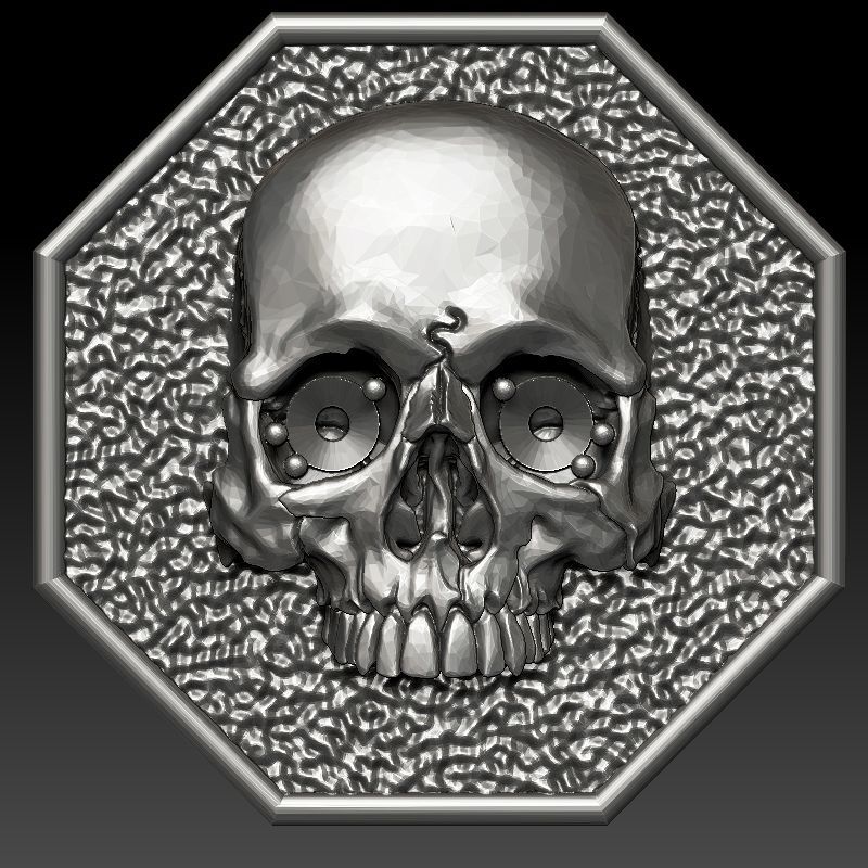 skull earrings studs 2 3D Model Collection_19