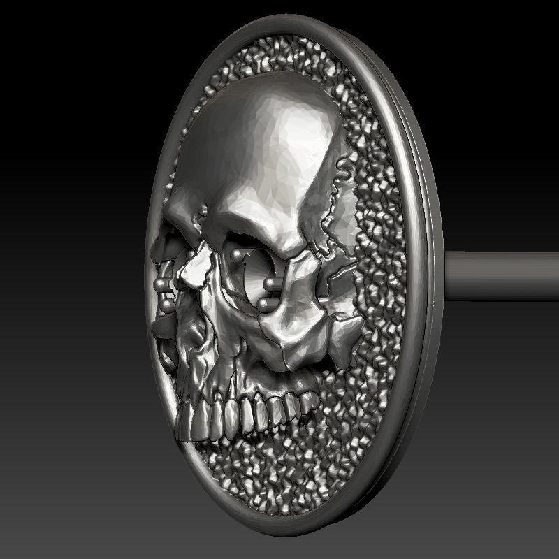 skull earrings studs 2 3D Model Collection_37