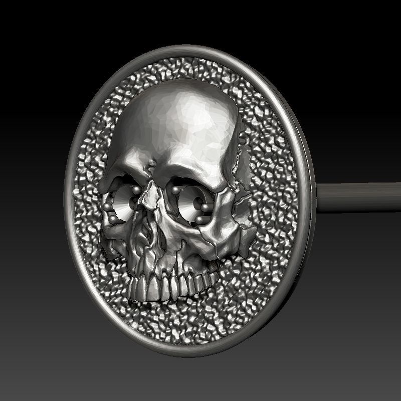 skull earrings studs 2 3D Model Collection_48