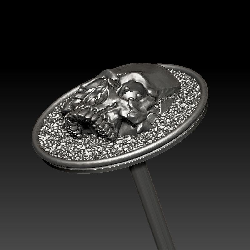 skull earrings studs 2 3D Model Collection_44