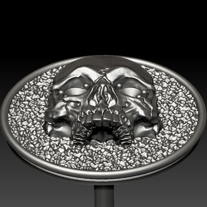 skull earrings studs 2 3D Model Collection_52