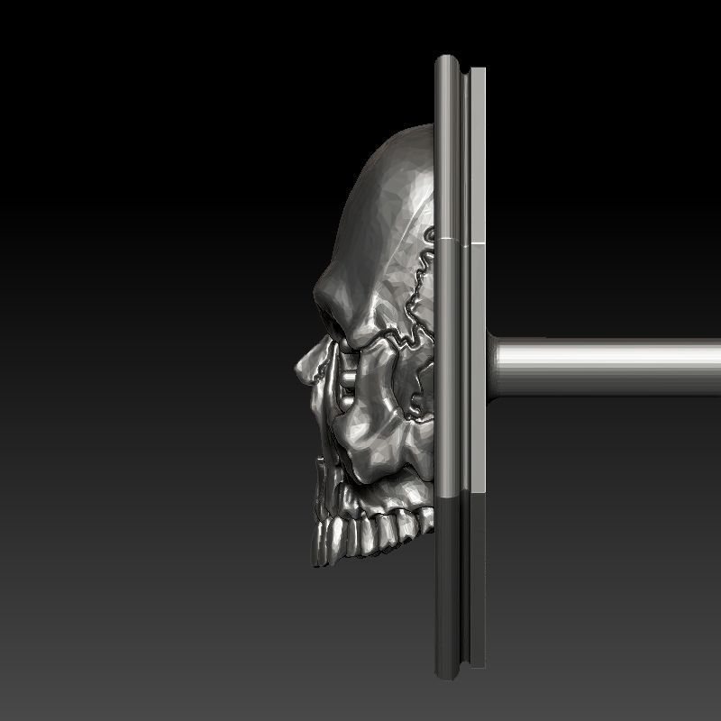 skull earrings studs 2 3D Model Collection_8