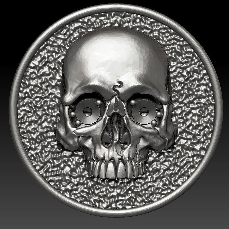 skull earrings studs 2 3D Model Collection_50