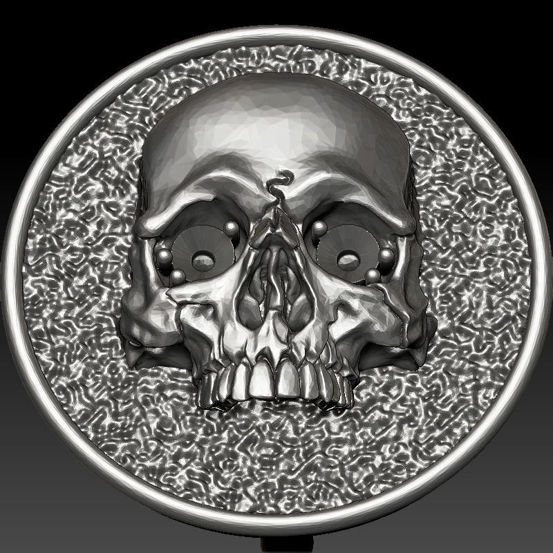 skull earrings studs 2 3D Model Collection_54