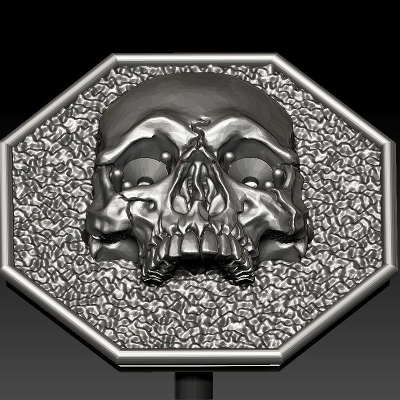 skull earrings studs 2 3D Model Collection_28