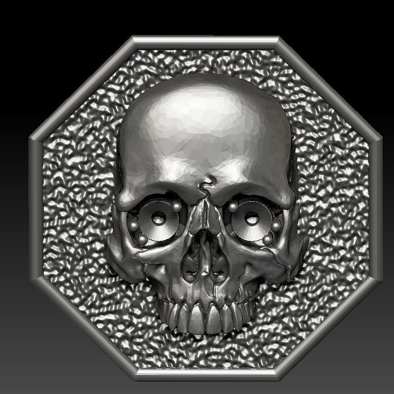 skull earrings studs 2 3D Model Collection_26