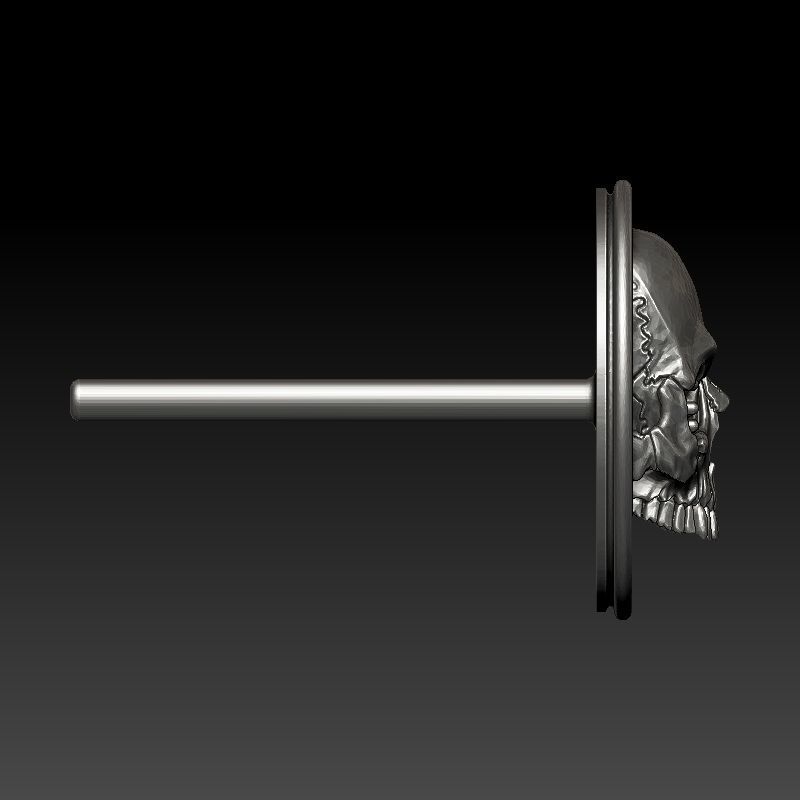skull earrings studs 2 3D Model Collection_36
