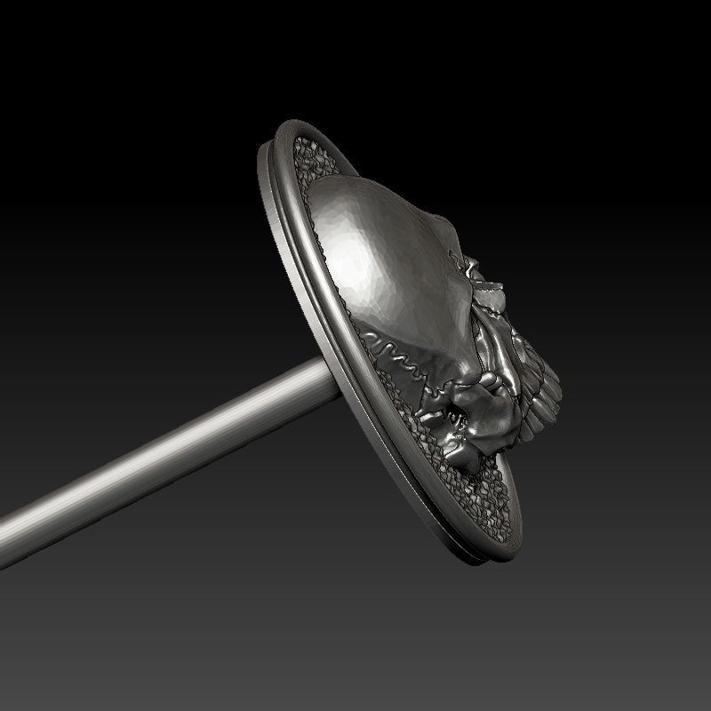 skull earrings studs 2 3D Model Collection_41