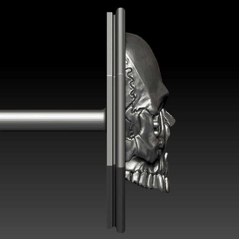 skull earrings studs 2 3D Model Collection_14