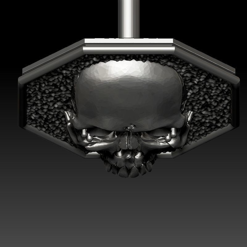 skull earrings studs 2 3D Model Collection_25