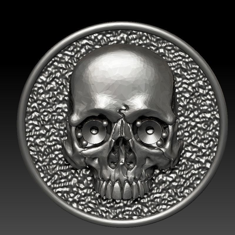 skull earrings studs 2 3D Model Collection_46