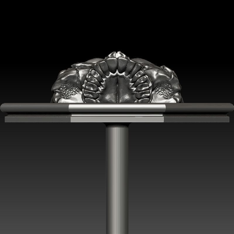 skull earrings studs 2 3D Model Collection_11